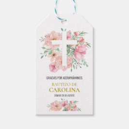 Etiqueta de agradecimiento para bautizo