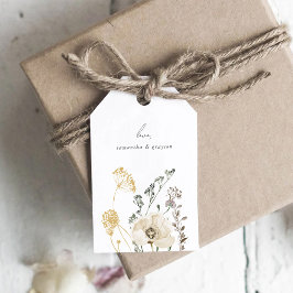 Etiqueta de agradecimiento para boda botánica