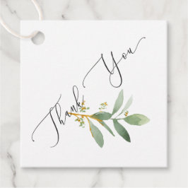 Etiqueta de agradecimiento para boda elegante