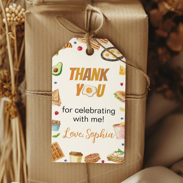 Etiqueta de agradecimiento para desayuno, brunch y (Subido por el creador)