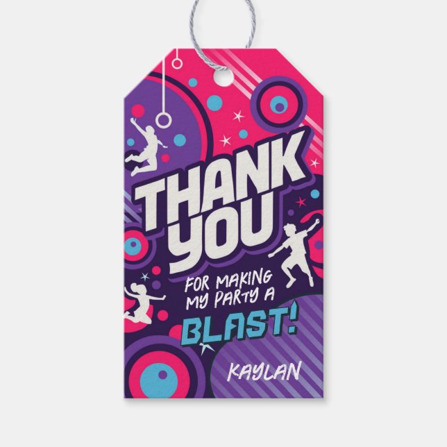 Etiqueta de agradecimiento para detalles de fiesta (Anverso)