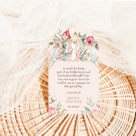 Etiqueta de agradecimiento para ducha de novia flo