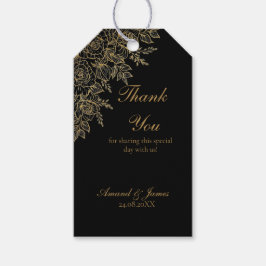Etiqueta de agradecimiento para favor de boda Flor