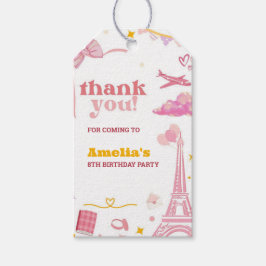 Etiqueta de agradecimiento para fiesta de cumpleañ