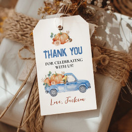 Etiqueta de agradecimiento para fiesta del camión 