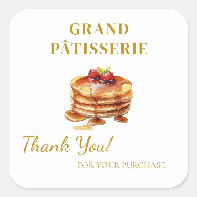 Etiqueta de agradecimiento para la pequeña empresa (Anverso)