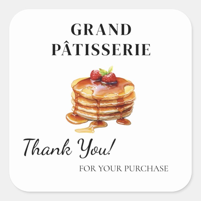 Etiqueta de agradecimiento para la pequeña empresa (Anverso)