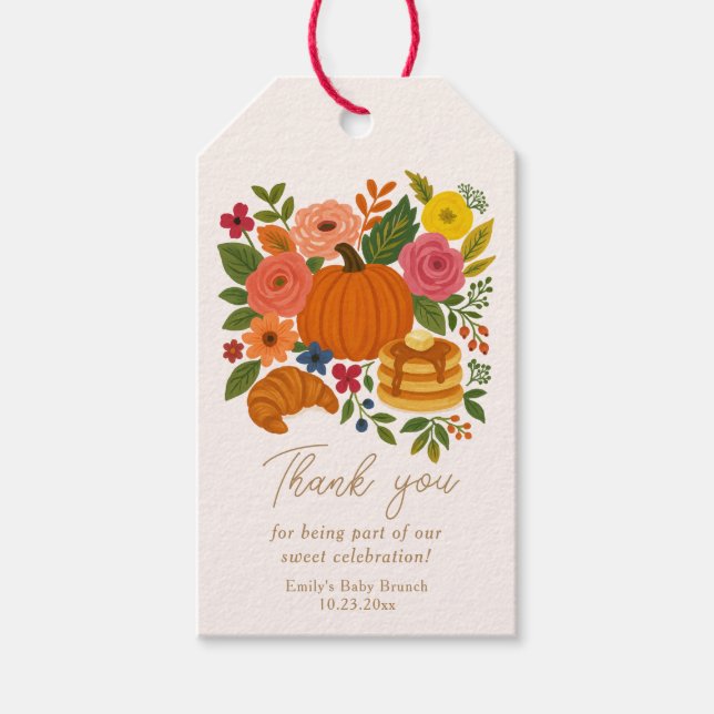 Etiqueta de agradecimiento para Little Pumpkin Bab (Anverso)