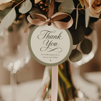 Etiqueta de agradecimiento para regalo de boda ele