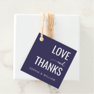 Etiqueta de agradecimiento para regalo de boda tip