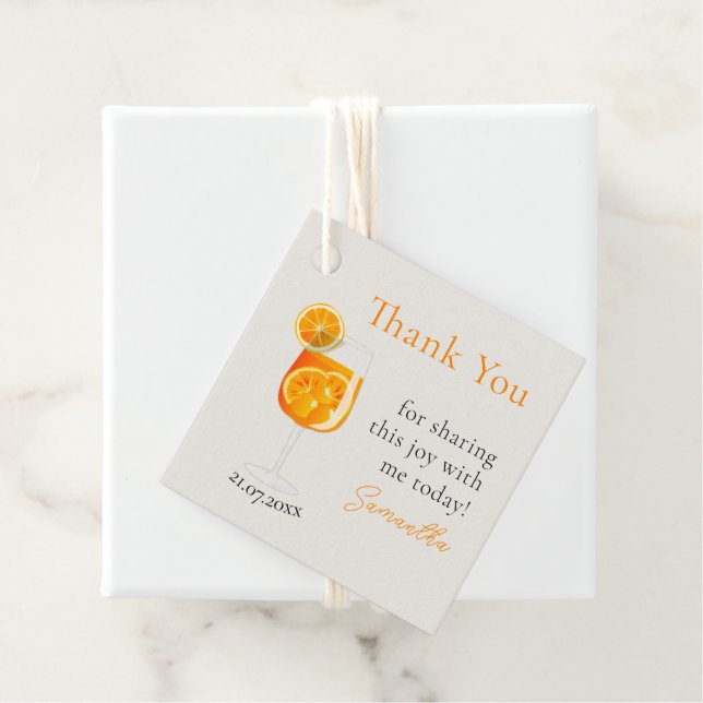 Etiqueta de agradecimiento personalizada para desp (In situ)