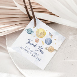 Etiqueta de agradecimiento por fiesta de cumpleaño