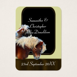 Etiqueta de agradecimiento por la boda ecuestre te