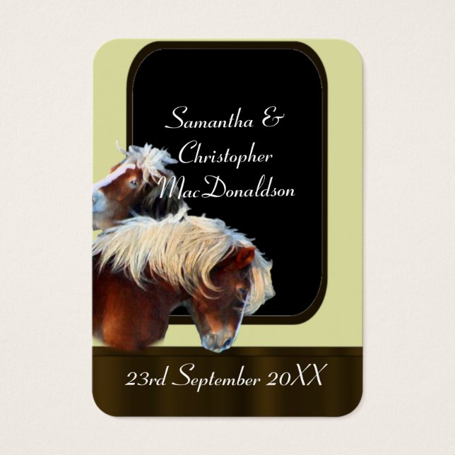 Etiqueta de agradecimiento por la boda ecuestre te (Frente)