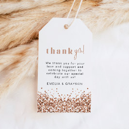 Etiqueta de agradecimiento REGINA Rose Gold Sequin