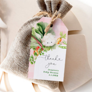 Etiqueta de agradecimiento rosa para baby shower d