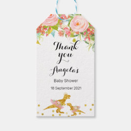 Etiqueta de agradecimiento rosa y oro chino modern