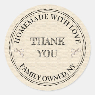 Etiqueta de agradecimiento Rustic Kraft Sticker re