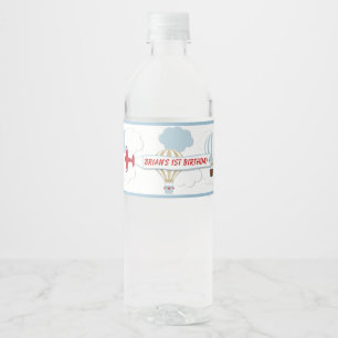 Etiqueta de agua arriba y abajo