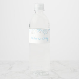 Etiqueta de agua de Baby Shower de copo de nieve,