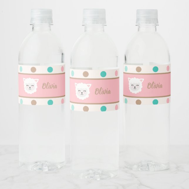 Etiqueta de agua de Llama (Botellas)