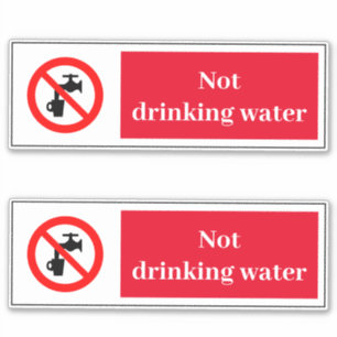 Etiqueta de agua no potable