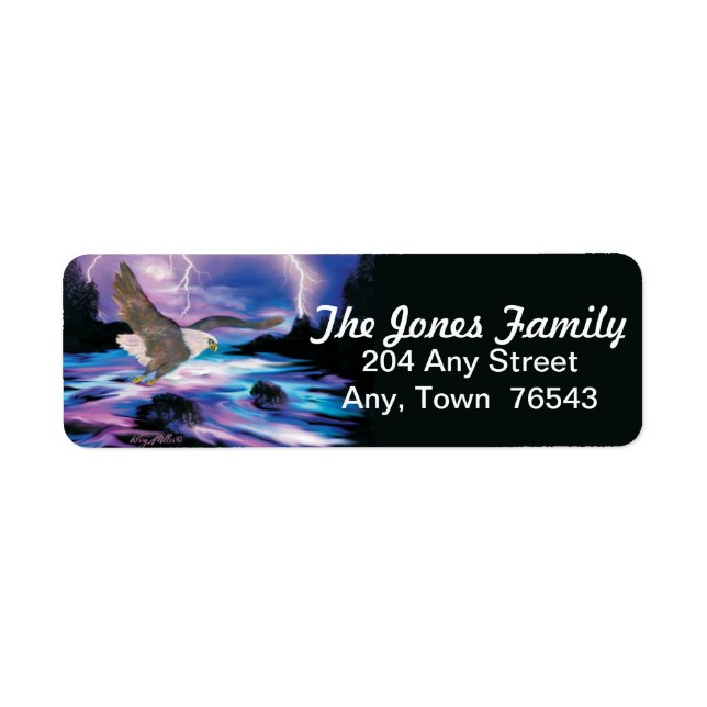 Etiqueta de águila calva (Frente)