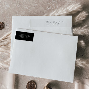 Etiqueta de ajuste de Boda de script moderno