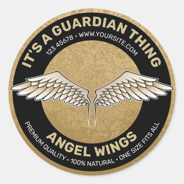 Etiqueta de alas Beige (Anverso)