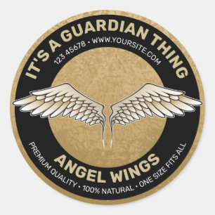 Etiqueta de alas Beige