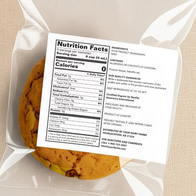 Etiqueta de alimentación de Personalizado en blanc (Subido por el creador)