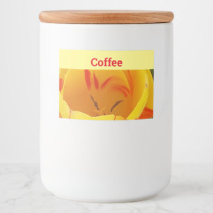 Etiqueta de alimentación de tulipano amarillo prim