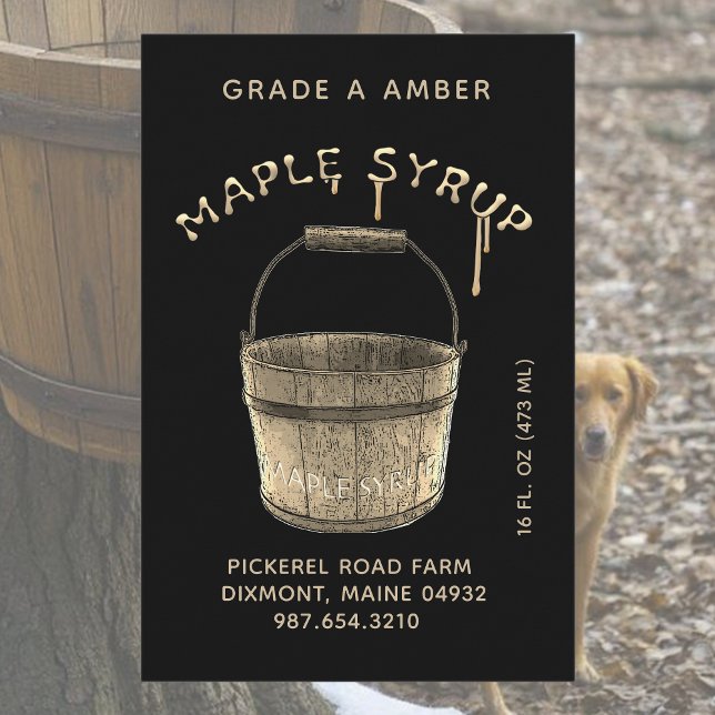 Etiqueta de alimento de jarabe de arce impermeable (Subido por el creador)