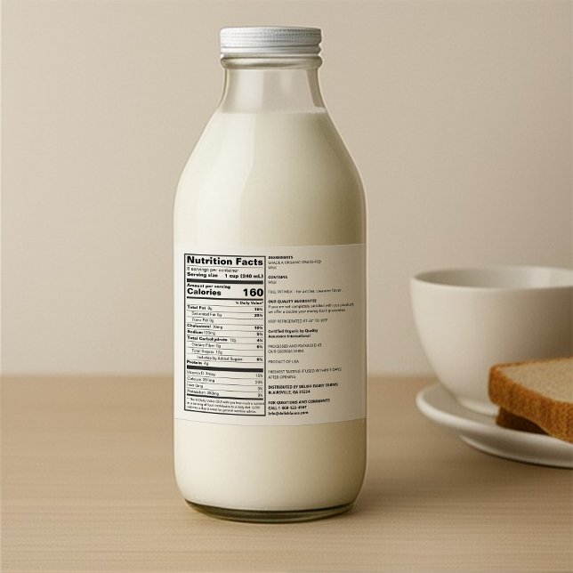 Etiqueta de alimento nutricional de leche compatib (Subido por el creador)