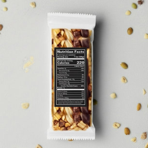 Etiqueta de alimento nutricional personalizada neg