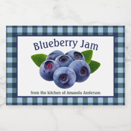 Etiqueta de alimentos Blue eberry Jam Plaid H