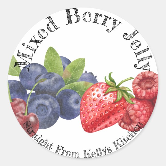 Etiqueta de alimentos de Berry Jelly para empresas (Anverso)