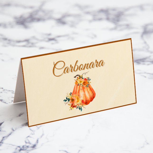 Etiqueta de alimentos de cumpleaños de parche de c (Pumpkin Patch Birthday Food Label)