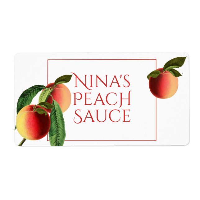 Etiqueta de alimentos de Estrellas de Peach (Frente)
