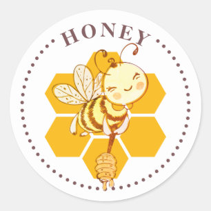 Etiqueta de Alimentos de Miel de Abeja Caprichosa