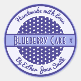 Etiqueta de alimentos de Personalizado azul retro 