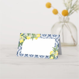 Etiqueta de alimentos en blanco Mediterráneo Limón