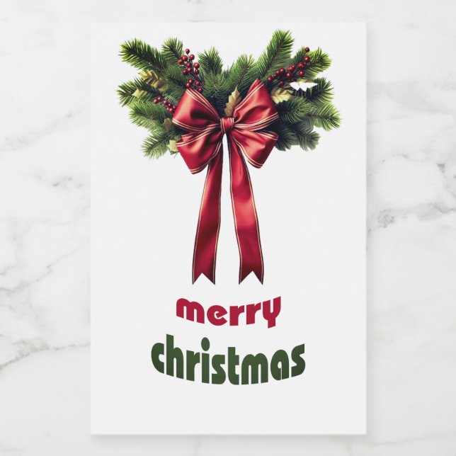 Etiqueta de alimentos navideños (Etiqueta única)