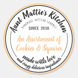 Etiqueta de alimentos para gastrónomos hechos a ma