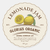 Etiqueta de alimentos para mermelada de limón de c