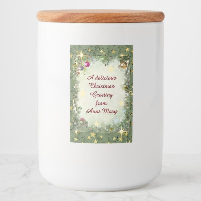 Etiqueta de alimentos para navidades (Anverso)