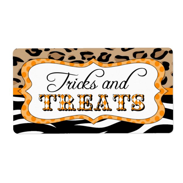 Etiqueta de alimentos para trucos y tratamientos d (Frente)