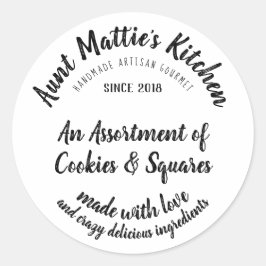 Etiqueta de alimentos para uso artesanal artesanal