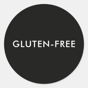 Etiqueta de alimentos sin gluten de texto personal