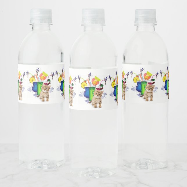 Etiqueta de alimentos y bebidas Set de gatitos (Botellas)